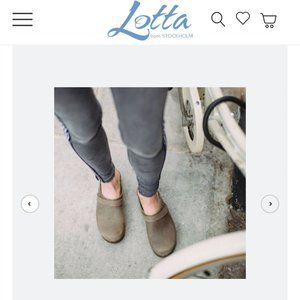 Lotta's Classic Taupe Clogs in Oiled Nubuck on Brown Base